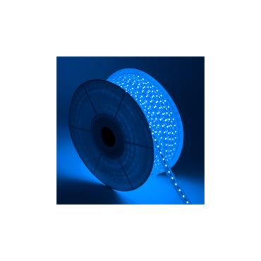 Product LED Strip Blauw dimbaar 50m 220V AC  60 LED/m In te korten om de 100cm Breedte 14mm