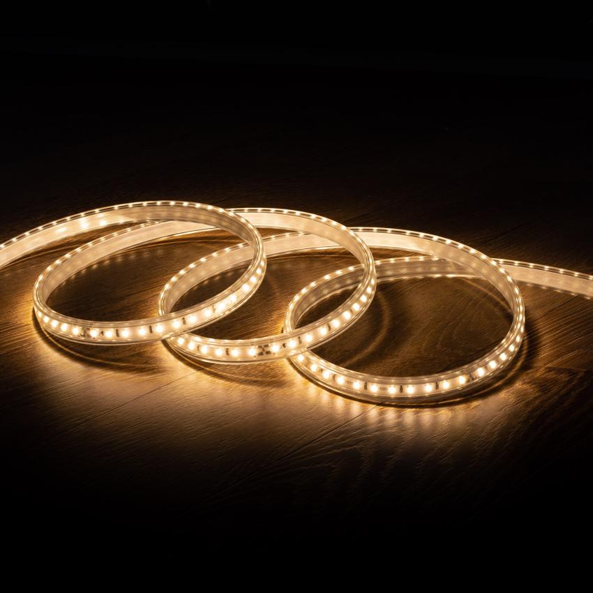 Product van LED Strip 220V AC 100 LED/m Warm Wit IP67 Op maat om de 25 cm Breedte 14mm