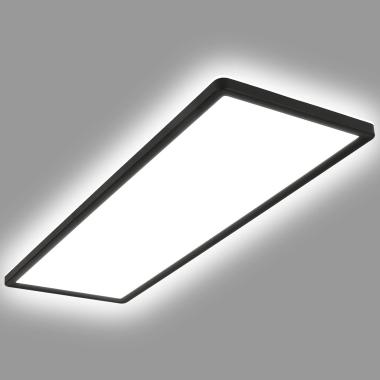 LED Plafond 24W Rechthoekige CCT 580x200 mm Dubbelzijdig SwitchCCT Zwart