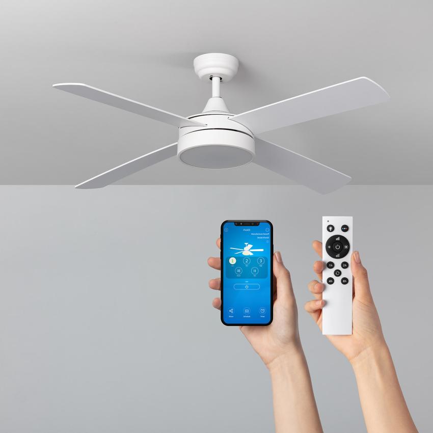 Prodotto da Ventilatore da Soffitto Silenzioso Timor Bianco 132cm Motore DC Wi-Fi