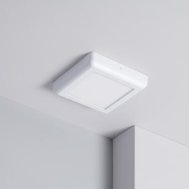 Přisazené Stropní Čtvercové 12W LED Svítidlo 178x178 mm Kovový s Bílým Designem