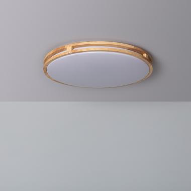 Plafoniera LED 20W Circolare Legno Ø405 mm CCT Selezionabile Donati