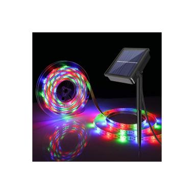 5m 3V DC 30LED/m Outdoor Solar RGB LED Strip 8mm Wide Cut at Every 3cm IP65