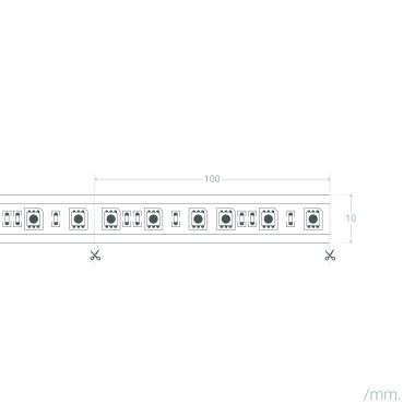 Product of 5m 24V DC Expert Colour CRI90 LED Strip 60LED/m 10mm Wide Cut at Every 10cm IP20