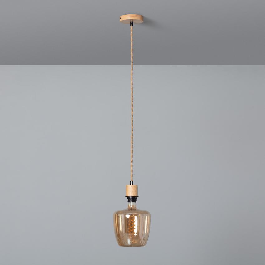 Product van Plafondplaat met Fitting voor Hanglamp met Gevlochten Textielkabel en Zwart