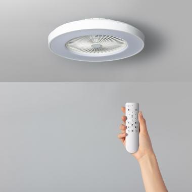 Ventilateur de Plafond Silencieux Dhalia Blanc 58cm Moteur DC