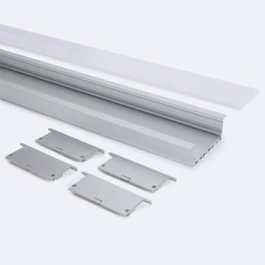 Product of 2m Large Aluminium Recessed Profile for LED Strips up to 60 mm