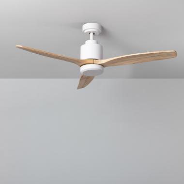 Ventilateur de Plafond Silencieux Mersin Bois & Blanc 132 cm Moteur DC