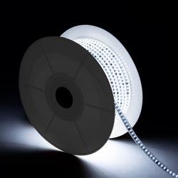 Product LED Strip Rol Dimbaar Zelfregulerend  220V SMD2835 120LED/m 1000lm/m  Breedte 12mm 50m IP65