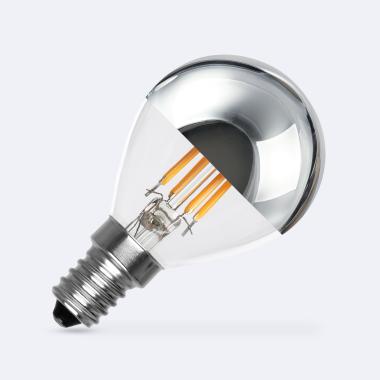 LED Filamentní Žárovka E14 4W 400 lm G45 Chrome Reflect
