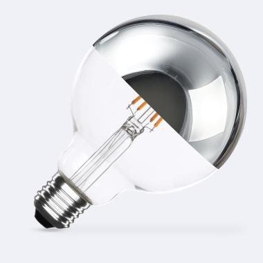 LED-Glühbirne Filament E27 6W 600 lm G95 Chrome Reflect