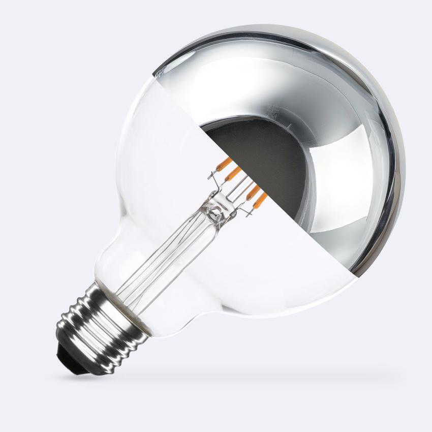 Product of 6W E27 G125 Chrome Reflect Filament LED Bulb 600lm 