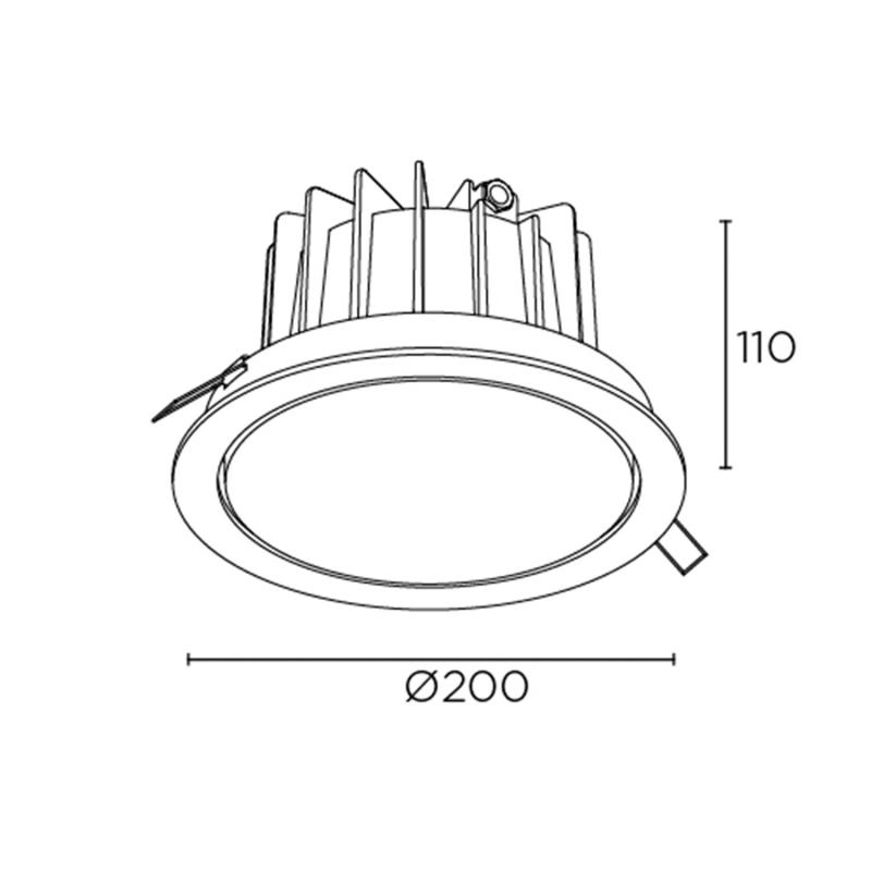 Product van Downlight LED 18W Dako Verstelbare  18W IP65 LEDS-C4 15-E105-05-CL