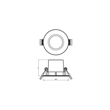 Prodotto da Downlight LED Regolabile 5W PHILIPS Dive Foro Ø70mm