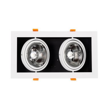 Produkt od Podhledové LED Svítidlo 30W Výklopné Čtvercové 2xAR111 Kardan Výřez 325x165 mm 