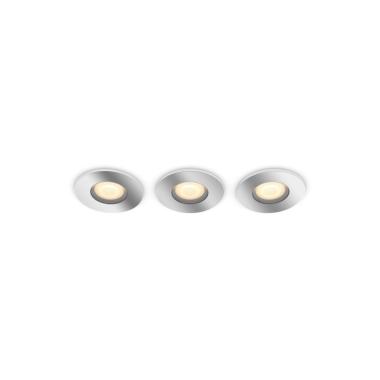 Produkt von 3er pack LED-Downlight White Ambiance GU10 PHILIPS Hue Adore Schnitt Ø70 mm