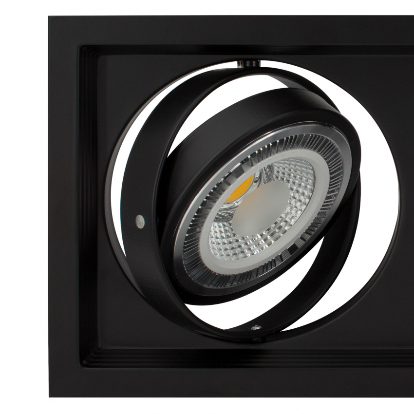 Kippbarer Ring Downlight Quadratisch für drei LED Lampen AR111