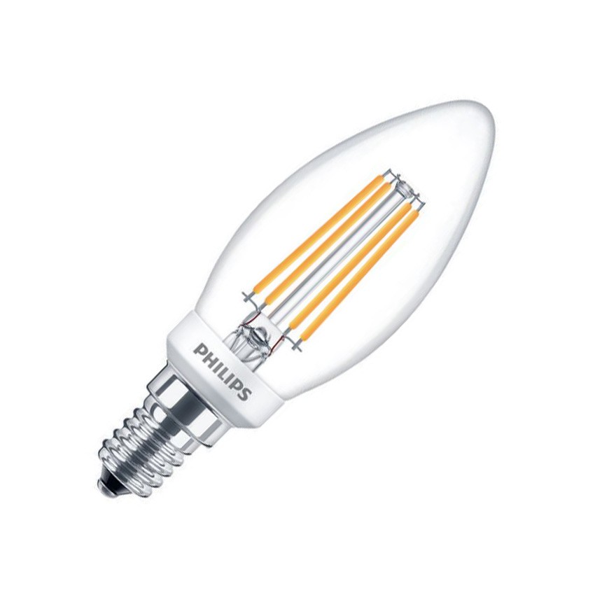 LED-Glühbirne E14 B35 Dimmbar Filament PHILIPS Candle CLA 4.5W