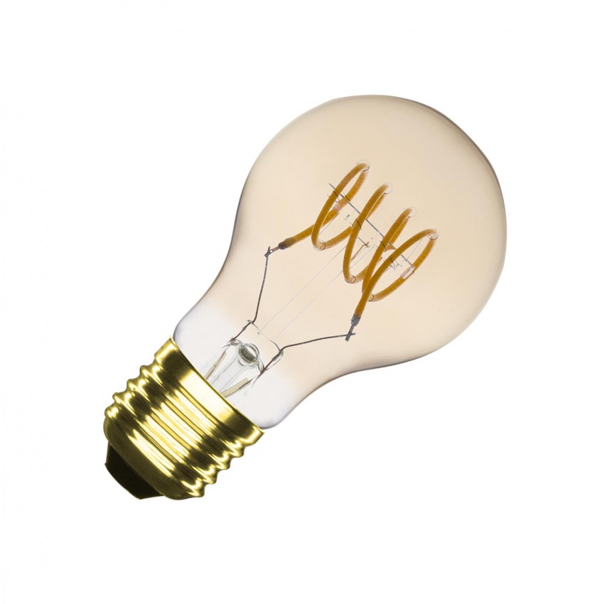 LED-Glühbirne E27 Dimmbar Filament Spirale Gold Classic A60 4W
