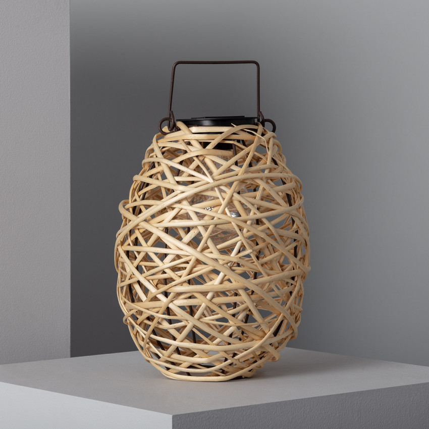LED-Tischleuchte Rattan Solar Baihar
