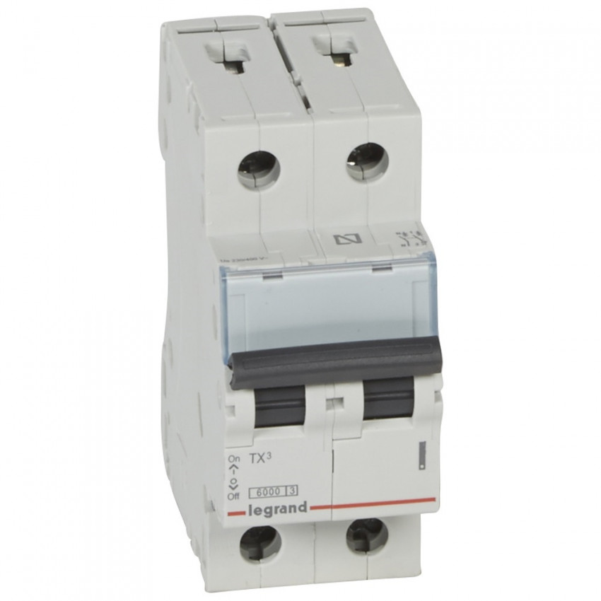 Interruptor Automático Magnetotérmico TX3 Terciario 2P 6kA 10-25 A LEGRAND 403585