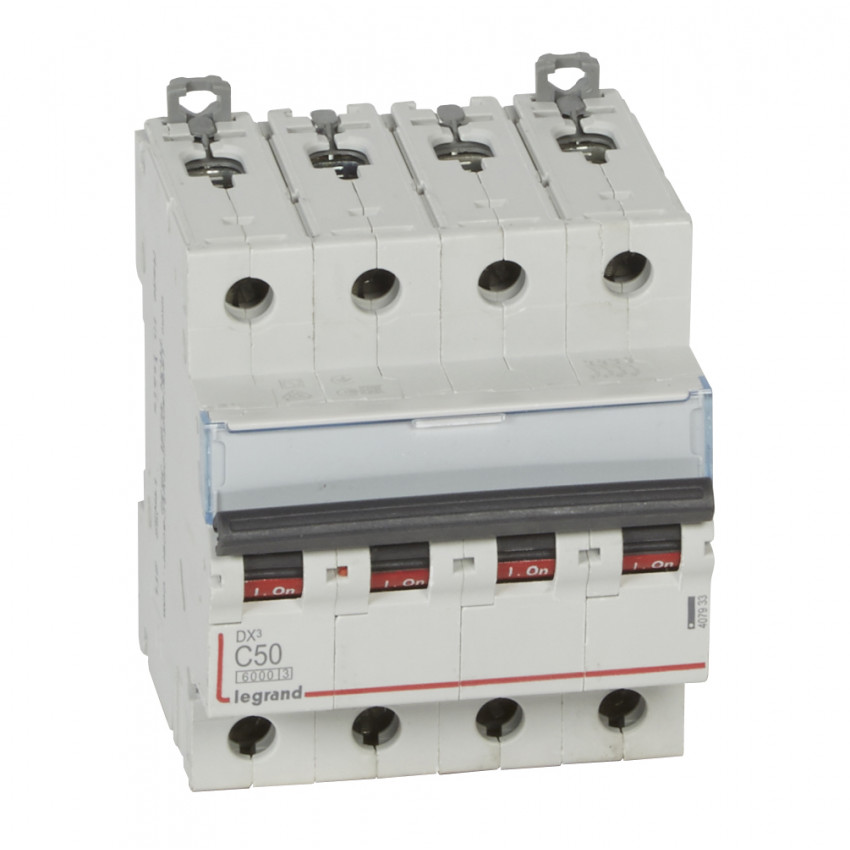 Magnetothermischer Sicherungsschalter Industriell 4P 50A 10kA C-Kurve LEGRAND DX³ 407933