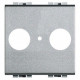 Tapa Frontal TV/R-SAT Universal 2 Módulos BTicino Living Light NT4212