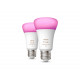 Pack 2 Bombillas LED E27 White Color 6.5W PHILIPS Hue
