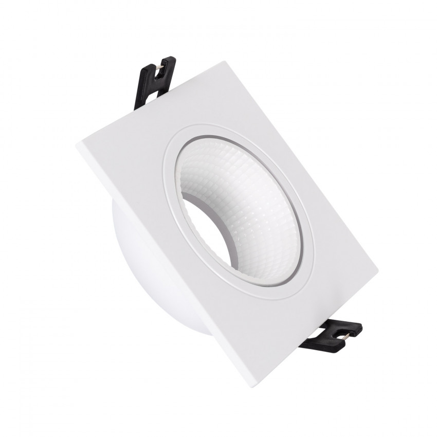 Downlight-Ring Quadratisch Schwenkbar für LED-Glühbirne GU10 / GU5.3 Schnitt Ø80 mm