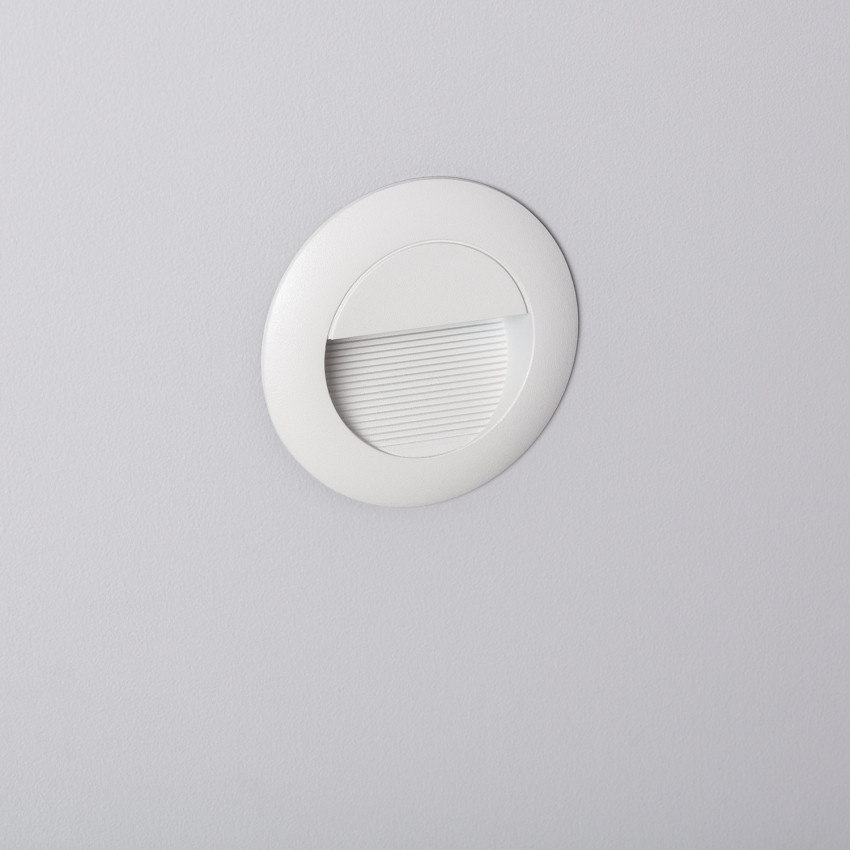 LED-Wandleuchte 3W Aluminium Rund für Aussen Wabi Weiß
