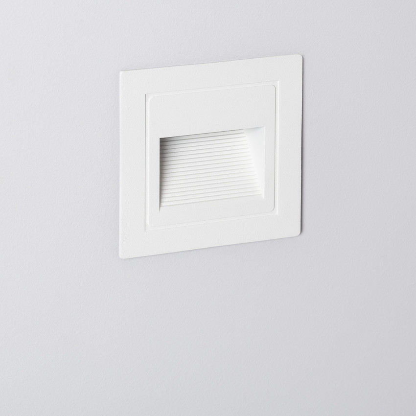 LED-Wandleuchte 3W Quadratisch Aluminium für Aussen Wabi Weiß 
