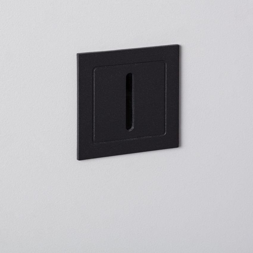 LED-Wandleuchte Aluminium für Aussen Lineal Wabi Schwarz