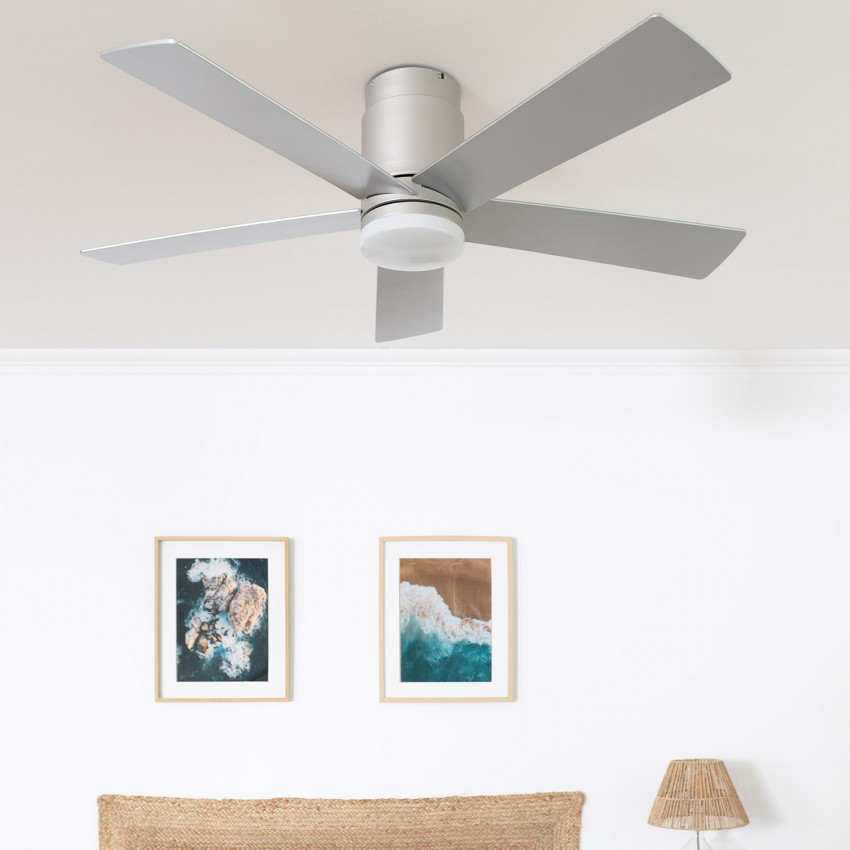 Ventilador de Techo LED Flatiron Blanco 132cm Motor DC