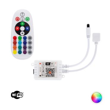 Controller Dimmer WiFi für RGB LED-Streifen 12/24V DC mit IR Fernbedienung -