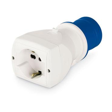 Adapter IEC309 für Stecker Typ F IP20 1 P40 SCAME - Weiß