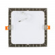 Placa LED Cuadrada SuperSlim 12W Marco Plata