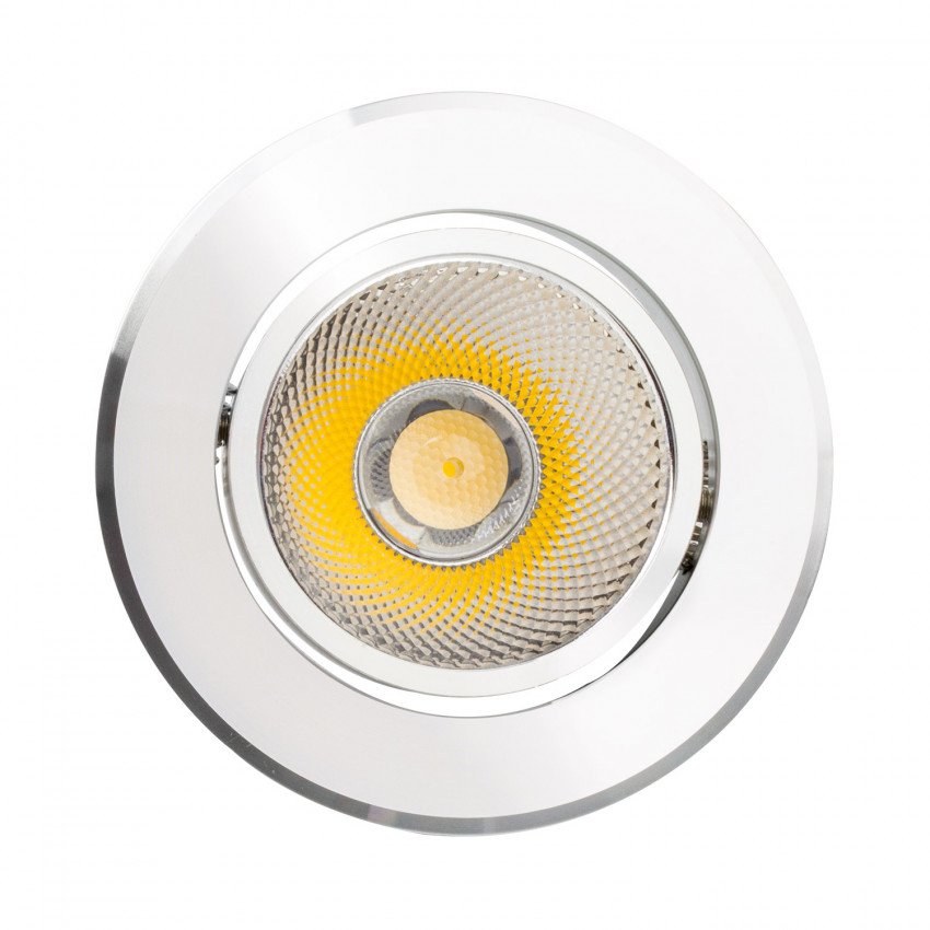 Foco LED Downlight Circular COB 12W Plata