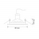 Aro Downlight Cuadrado Basculante 83mm