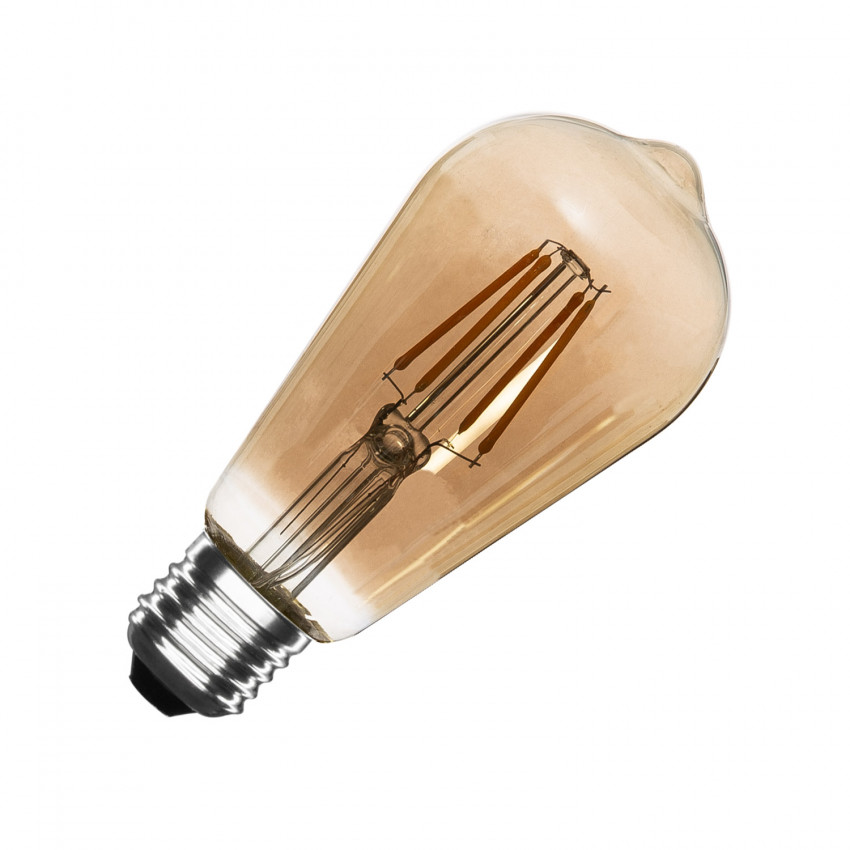 LED-Glühbirne E27 Dimmbar Filament Smoke Lemon ST58 5.5W