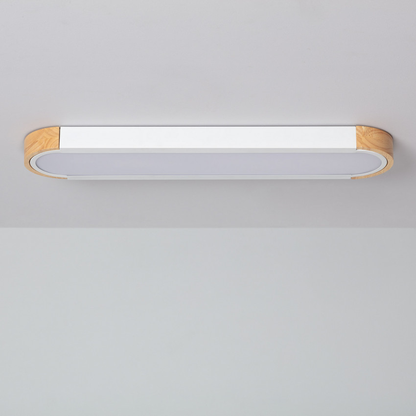 LED-Deckenleuchte 18W aus Holz und Metall Dari Lang CCT Wählbar