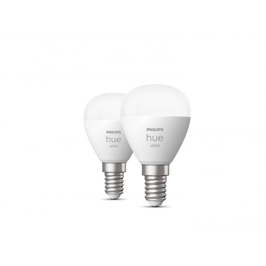 2er Pack LED-Glühbirnen Smart E14 5.7W 470 lm P45 PHILIPS Hue White
