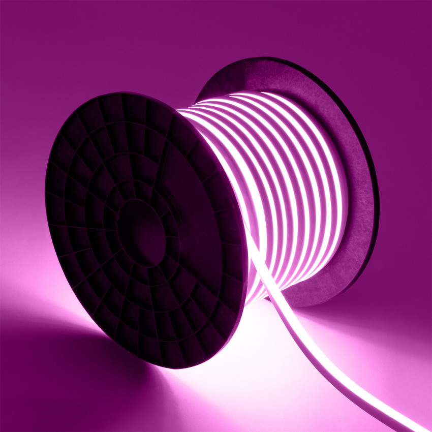 LED-Streifenrolle Neon Dimmbar 220V AC 120 LED/m Rosa IP67 Schnitt alle 100cm