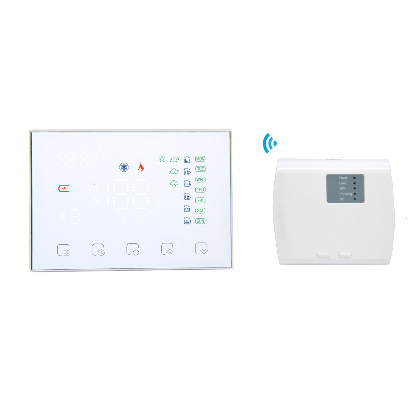 Heizungsthermostat WiFi Programmierbar Weiss Kabellos