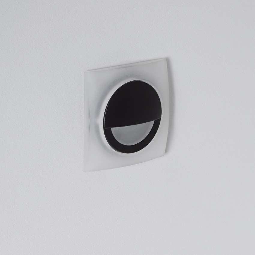 LED-Wandleuchte 3W Quadratisch Aluminium Okkulare Schwarz
