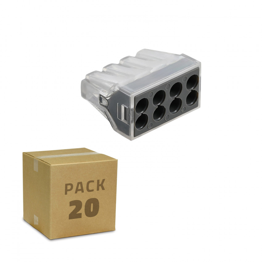 10 Pack Schnellverbinder 8 Eingänge 0,75-2,5 mm²