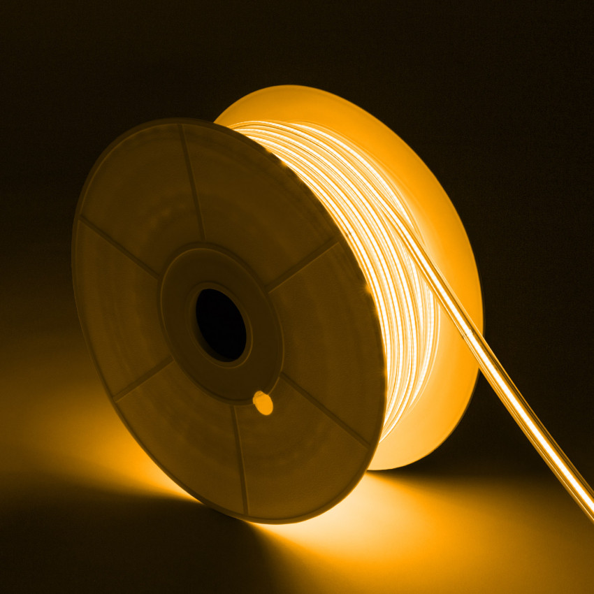 LED-Streifenrolle COB Dimmbar 220V AC 320 LEDs/m Superwarmes Weiss IP65 Nach Mass Breite 14mm Schnitt alle 50cm