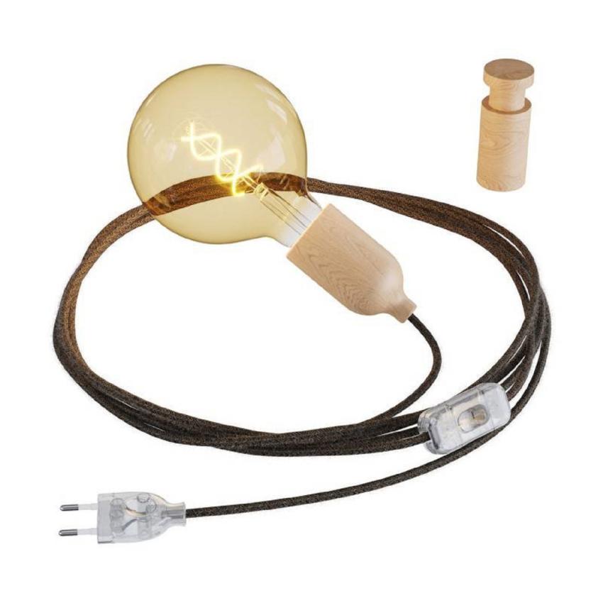 Nástěnná Lampa ze Dřeva Snake Creative-Cables KFIN272EU-KPASL01