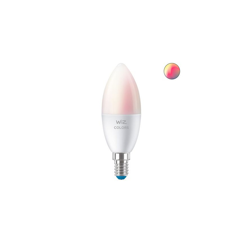 LED-Glühbirne Smart E14 4.9W 470 lm C37 WiFi + Bluetooth Dimmbar RGB+CCT WIZ
