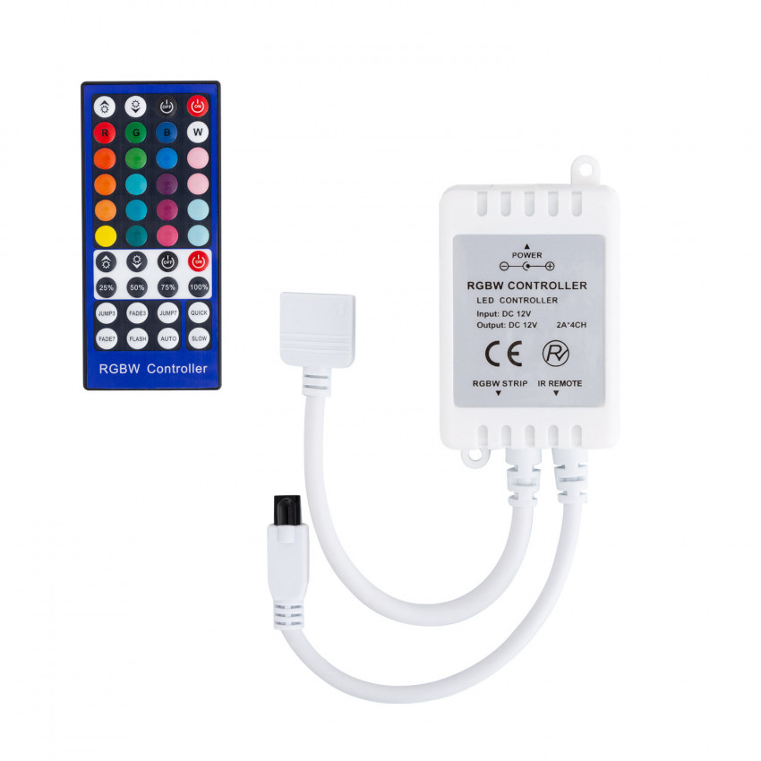 Controller Dimmbar LED-Streifen RGBW 12V DC mit IR-Fernbedienung