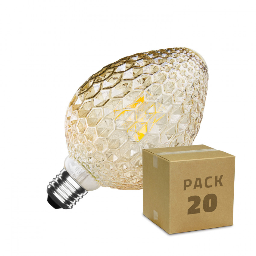 20er Pack LED-Glühbirnen E27 Filament Ananas 6W Warmes Weiss